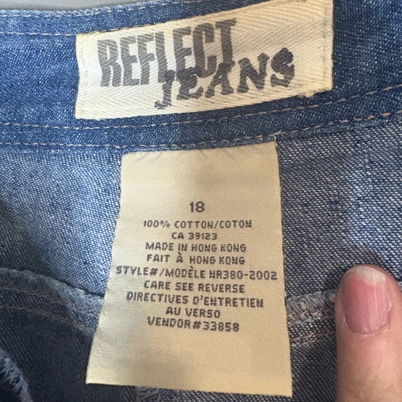 Vintage Reflect Jeans Denim Midi Skirt Size 18 High Waist Blue Jean Skirt - Picture 3 of 7